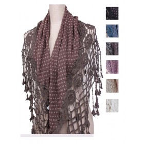 Fashion Lace Scarf 06 (6 Colours) - 10 per pack - $1.00 ea